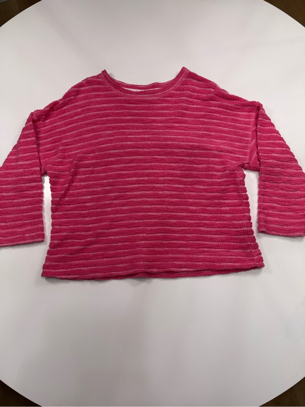 Escape 100% Cotton Fuchsia Textured Knit Pullover - Picture 2 of 7